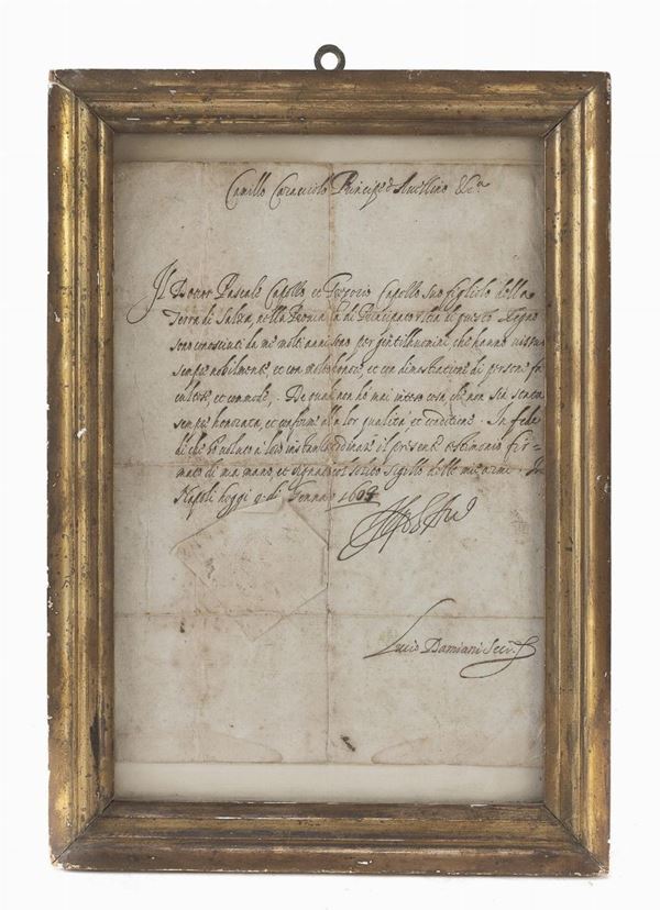 LETTERA MANOSCRITTA DATAT 1609