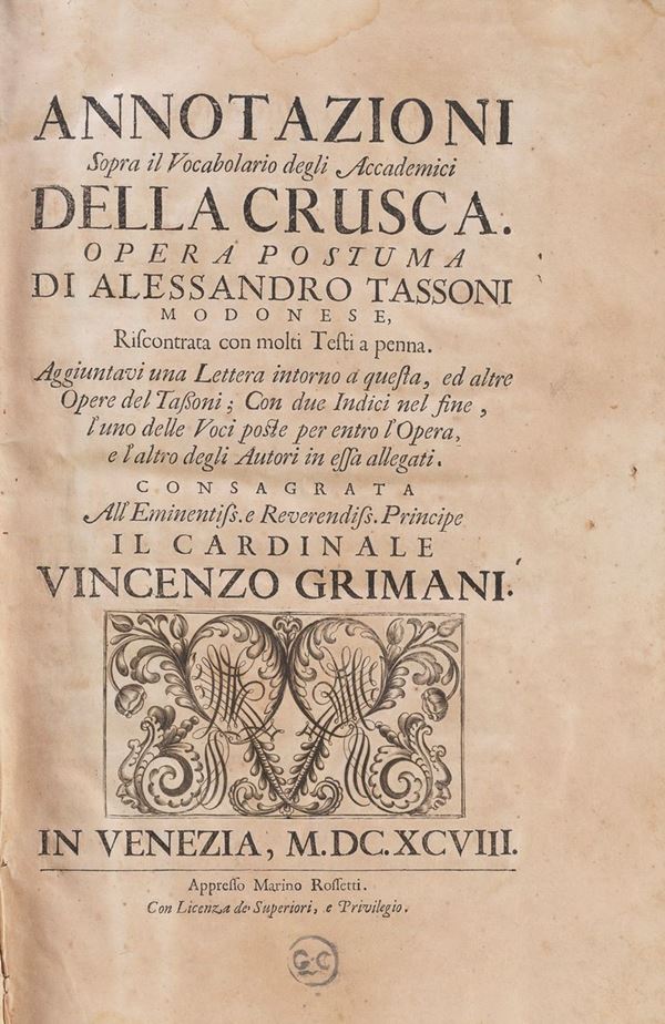 VOLUME ACCADEMIA DELLA CRUSCA