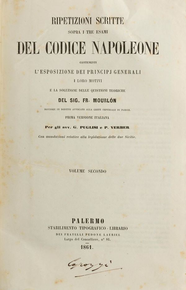 TRE VOLUMI CODICE NAPOLEONE