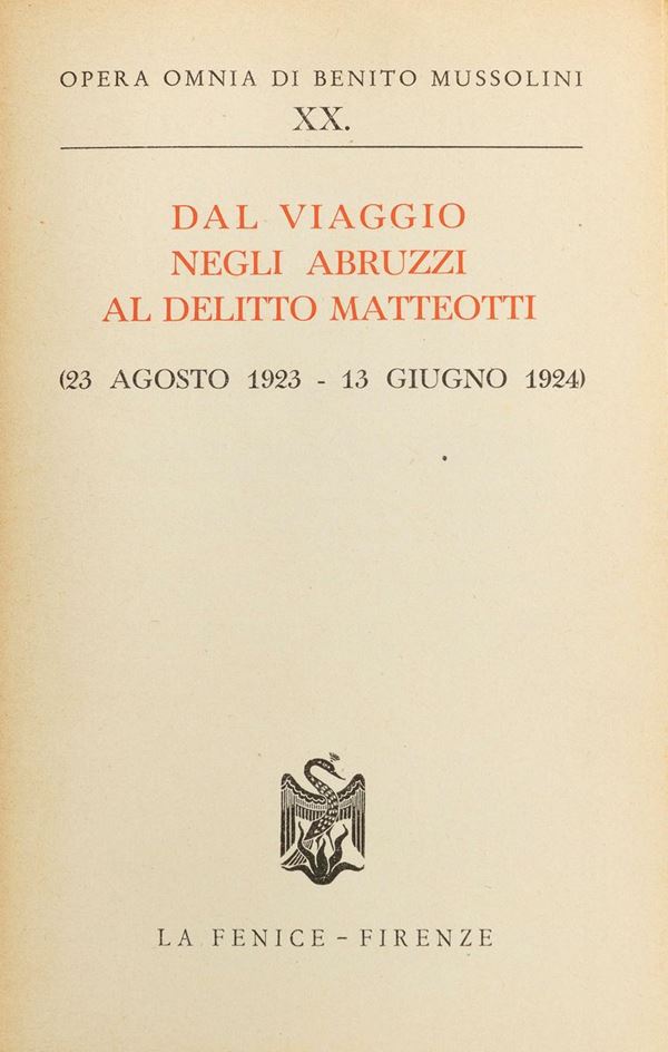 TRE VOLUMI VENTENNIO