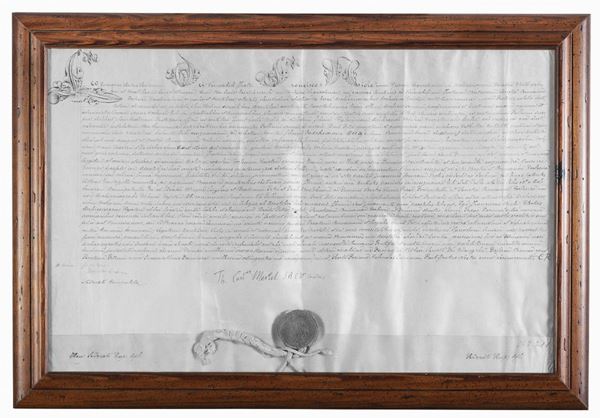 BOLLA MANOSCRITTA DEL SETTECENTO