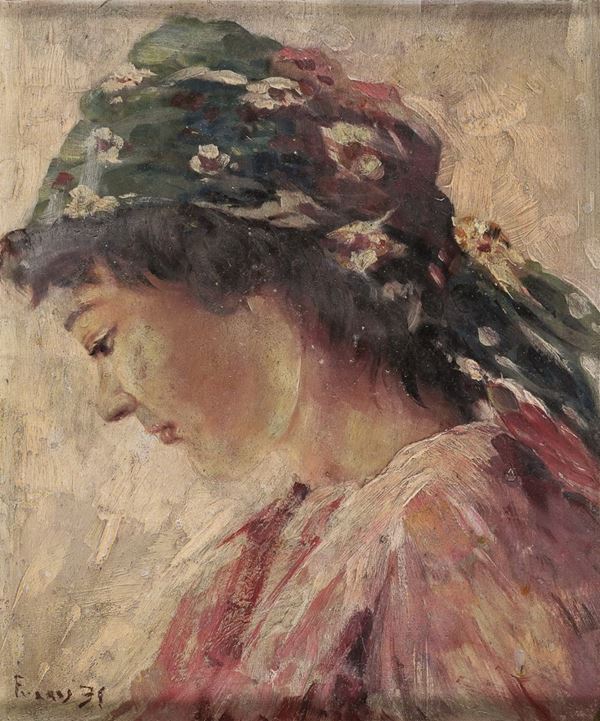 DIPINTO PROFILO DI FANCIULLA