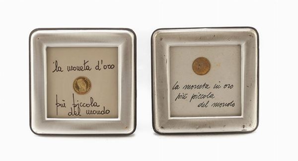 DUE MONETE MIGNON IN ORO, MESSICO 1865