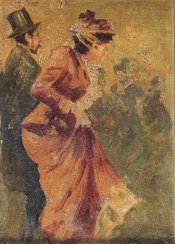 DIPINTO COPPIA F.TO PIETRO SCOPPETTA