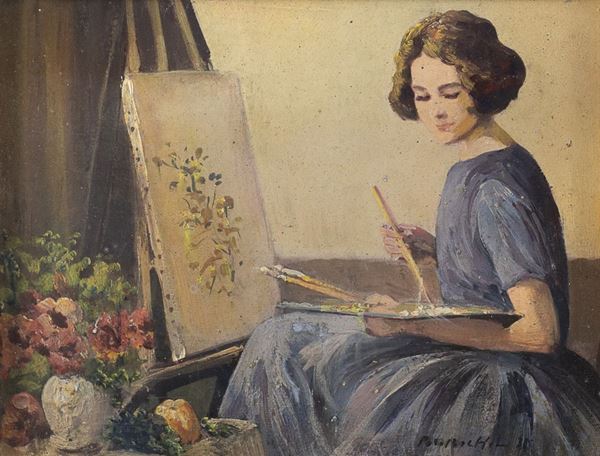 DIPINTO GIOVANE PITTRICE
