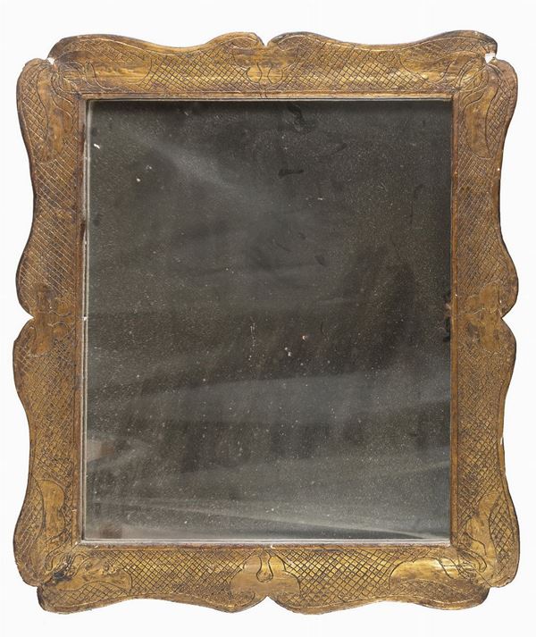 SPECCHIERA IN LEGNO DORATO, NAPOLI
