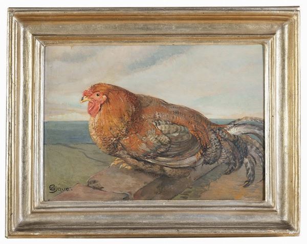 DIPINTO GALLINA DI EMILIA ZAMPETTI NAVA