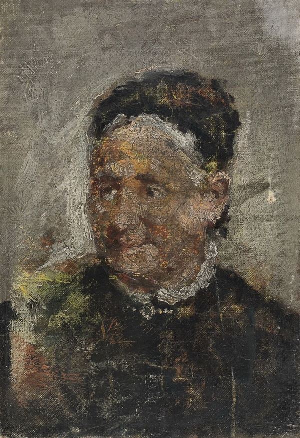 DIPINTO RITRATTO DI ANZIANA