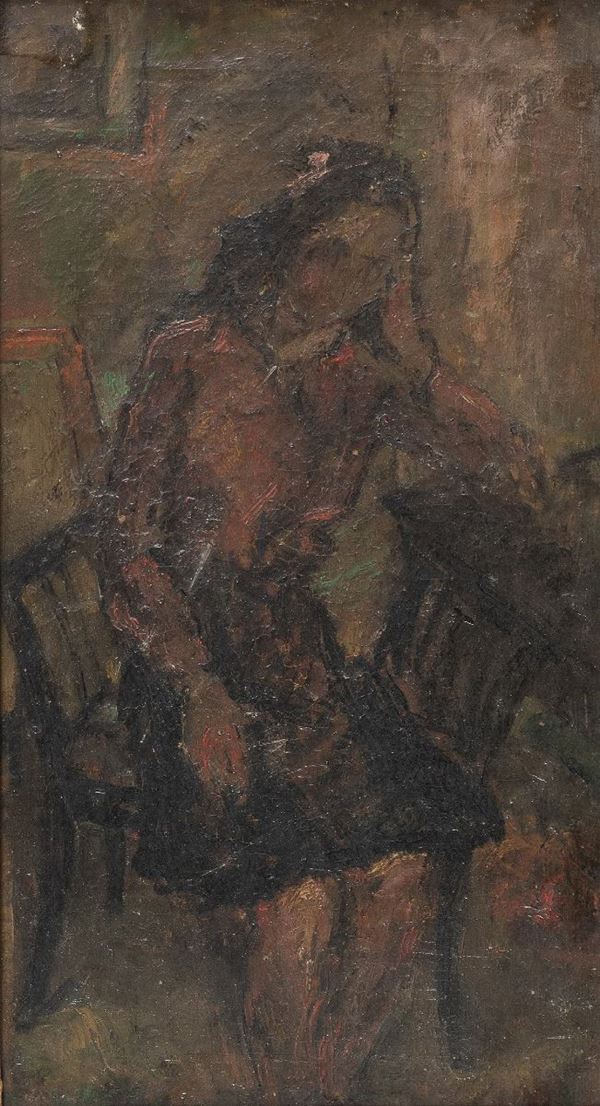 DIPINTO POSTIMPRESSIONISTA RAGAZZA