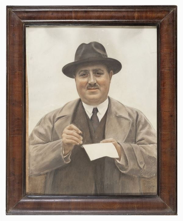DIPINTO RITRATTO DI GIORNALISTA