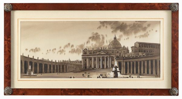 ACQUERELLO PIAZZA SAAN PIETRO