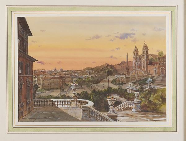 ACQUERELLO TRINIT&#193; DEI MONTI