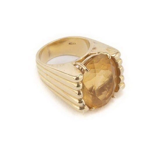 ANELLO CON QUARZO CITRINO
