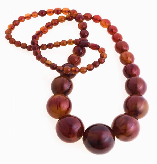 COLLANA  CON AMBRA