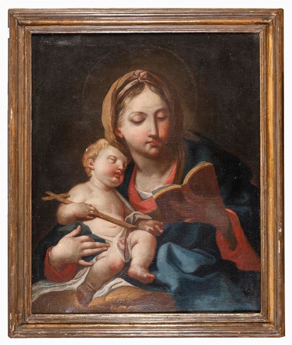 DIPINTO VERGINE COL BAMBINO DI PITTORE ROMANO