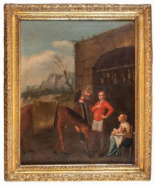 VIANDANTE ALLA LOCANDA DI SCUOLA OLANDESE