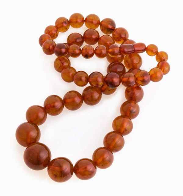 COLLANA CON AMBRA