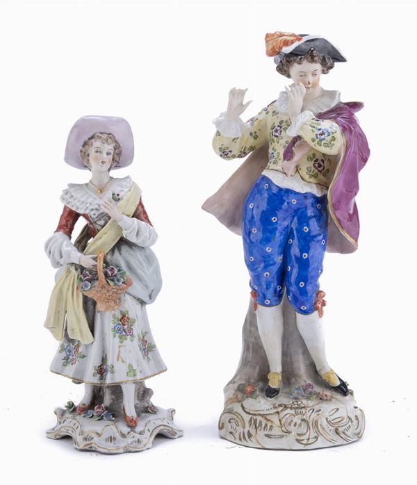 DUE FIGURE IN PORCELLANA, GINORI