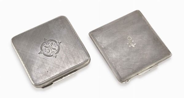TROUSSE E PORTASIGARETTE IN ARGENTO, ITALIA 1944/1968