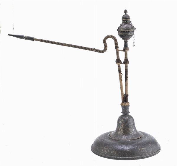 NARGHIL&#200; IN BRONZO, MAROCCO FINE XIX SECOLO