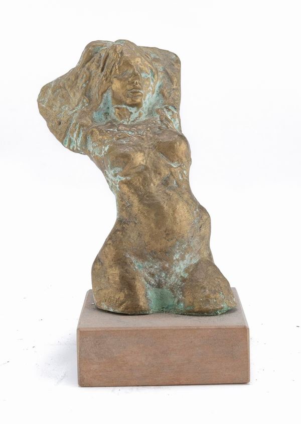 BUSTO DI DONNA IN BRONZO