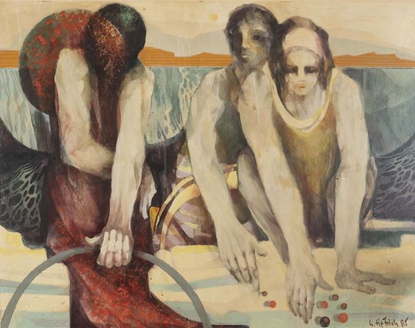 DIPINTO DANZATORI DI MANFRED DIETRICH