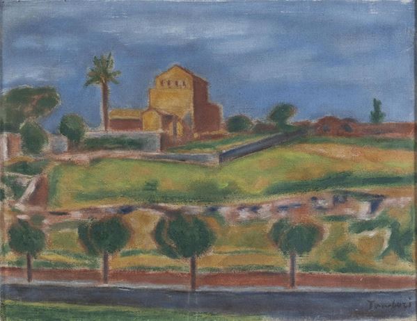 DIPINTO ROMA DI ORFEO TAMBURI