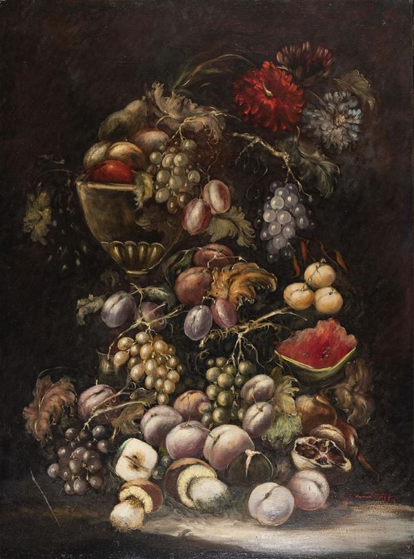 DIPINTO NATURA MORTA DI GIANNI TESTA