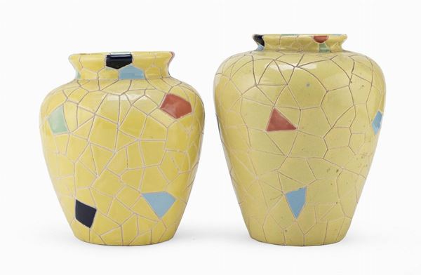 COPPIA DI VASI IN CERAMICA