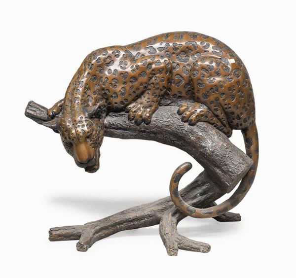 GRUPPO DELLA TIGRE IN BRONZO DEC&#210;