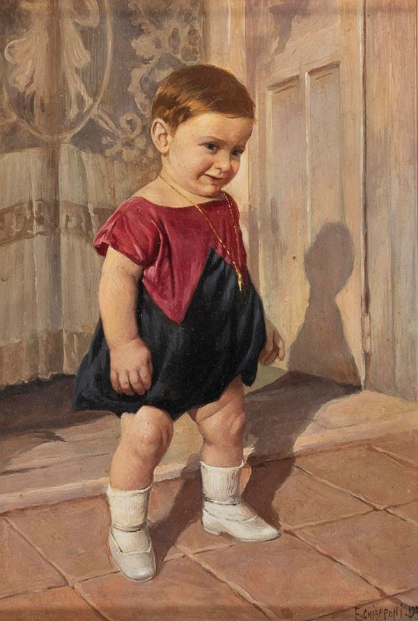 DIPINTO BIMBO F.TO E. CHIAPPONI