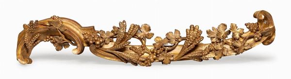 FREGIO IN LEGNO DORATO, FINE XVII SECOLO