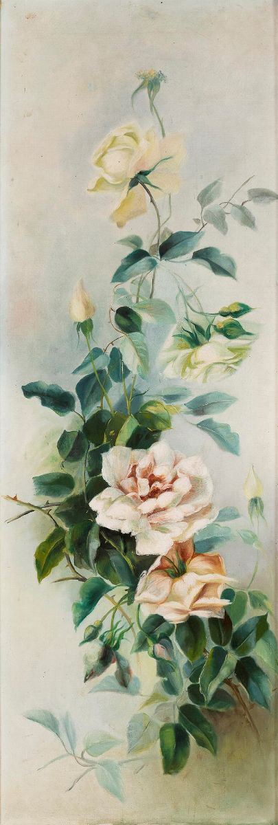 DIPINTO TRALCIO DI ROSE
