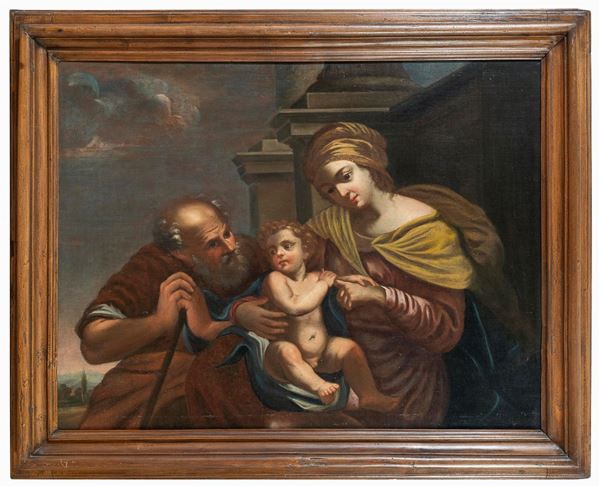 DIPINTO SACRA FAMIGLIA DI PITTORE BOLOGNESE