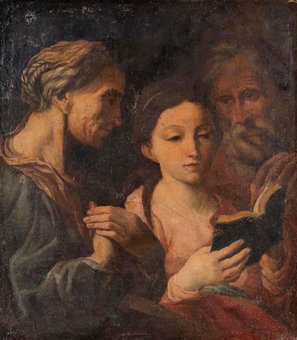 EDUCAZIONE DELLA VERGINE DI PITTORE BOLOGNESE DEL SEICENTO