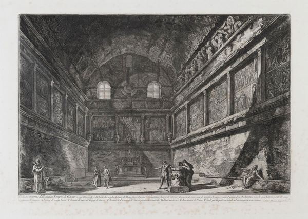 INCISIONE TEMPIO DI BACCO DA PIRANESI