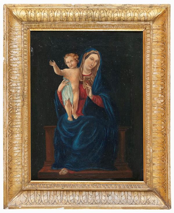 DIPINTO MADONNA CON GES&#217; BENEDICENTE