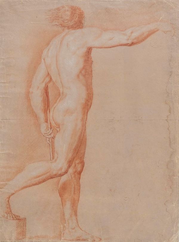 STUDIO DI NUDO DI PITTORE NEOCLASSICO