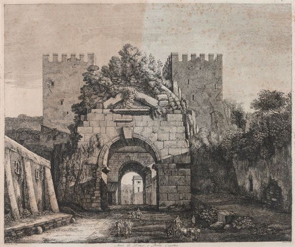 INCISIONE ARCO DI DRUSO DI LUIGI ROSSINI