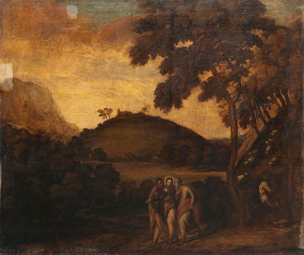 LA STRADA PER EMMAUS ATTRIBUITO ALLO SCHIAVONE