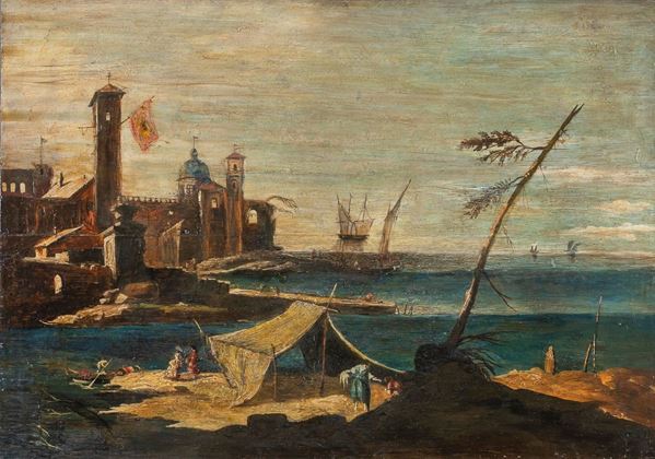 DIPINTO ACCADEMICO PAESAGGIO VENEZIANO