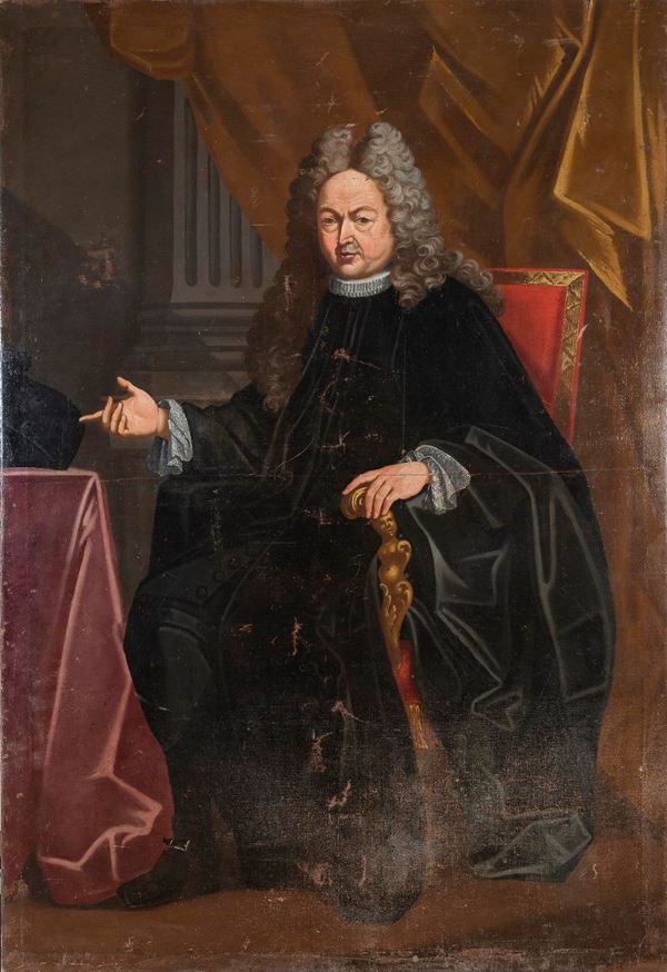 RITRATTO DI PRELATO DI PITTORE FRANCESE DEL SETTECENTO
