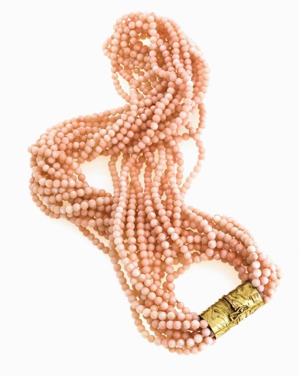 GIROCOLLO IN CORALLO ROSA
