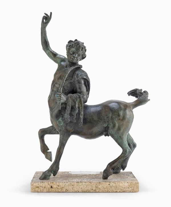 BRONZO DEL CENTAURO CHIRONE IN BRONZO