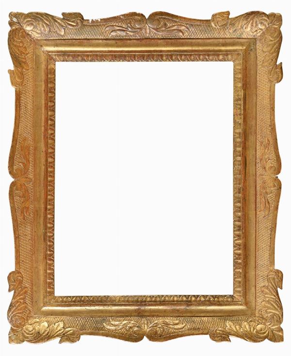 CORNICE IN LEGNO DORATO, PROBABILMETE NAPOLI