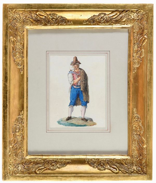 ACQUERELLO BRIGANTE F.TO P. VALENTI
