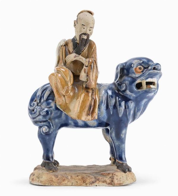 SCULTURA IN CERAMICA INVETRIATA, CINA