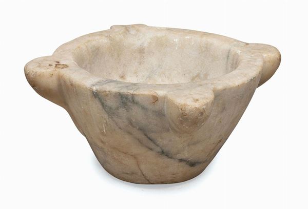 MORTAIO IN MARMO BIANCO
