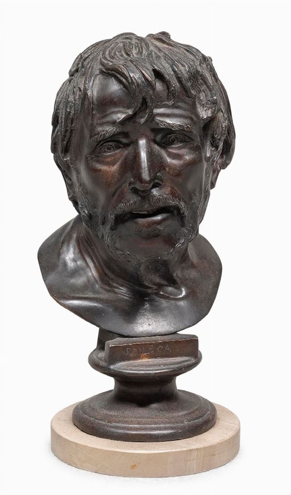BRONZO SENECA DI SCULTORE ITALIANO