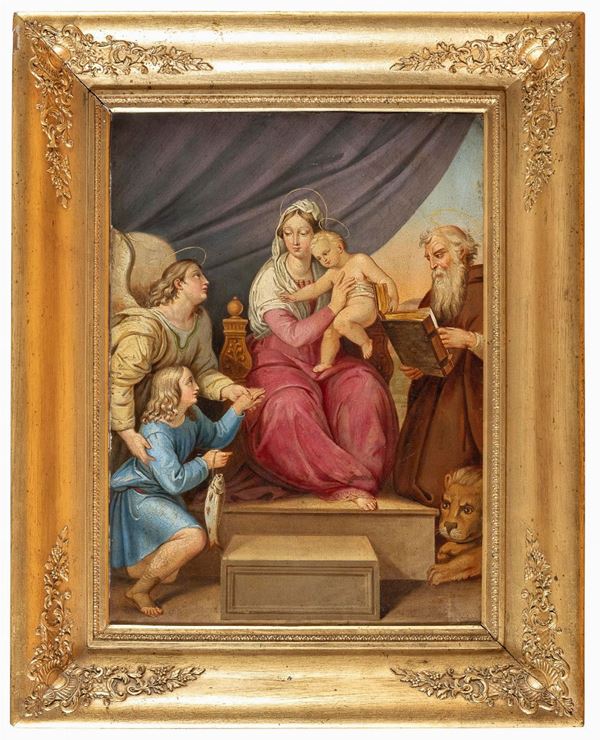VERGINE IN TRONO DA RAFFAELLO